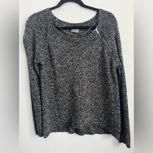 Vero Moda Relaxed Lightweight Knit Long Sleeve Zipper Sweater - Black - S Small